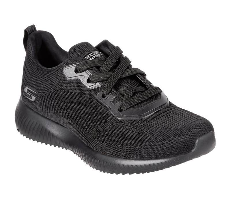 Skechers Dam Svarta Snörskor - Bobs Sport Squad - Tough Talk - Sverige (KITRA-8502)